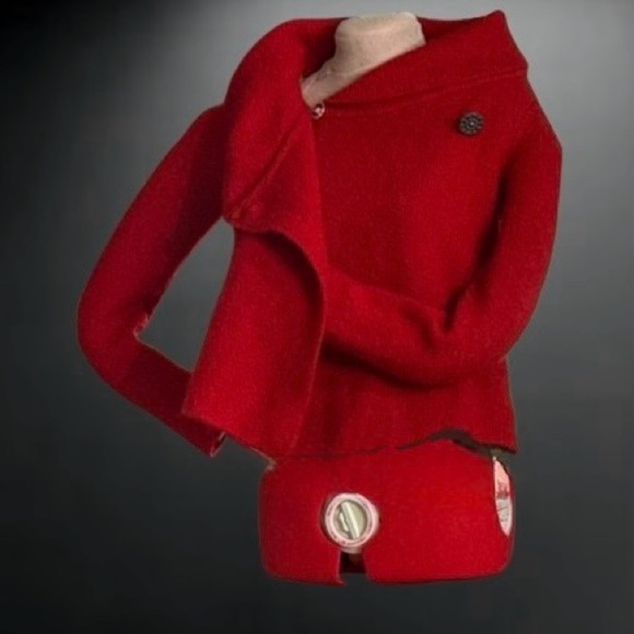 Adrienne Vittadini shawl button sweater/jacket Sz Sm/XSm - Picture 2 of 4